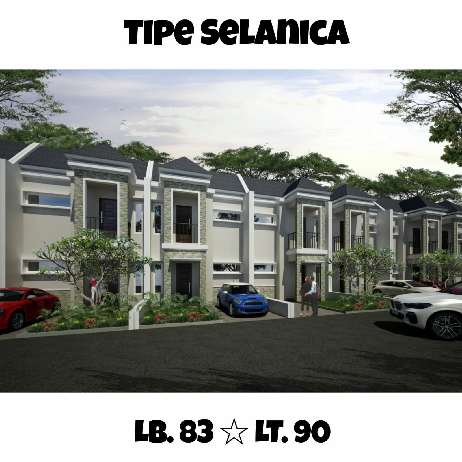 Tipe Selanica 83-90 – Cluster Llanos Bukit Cimanggu City (1)